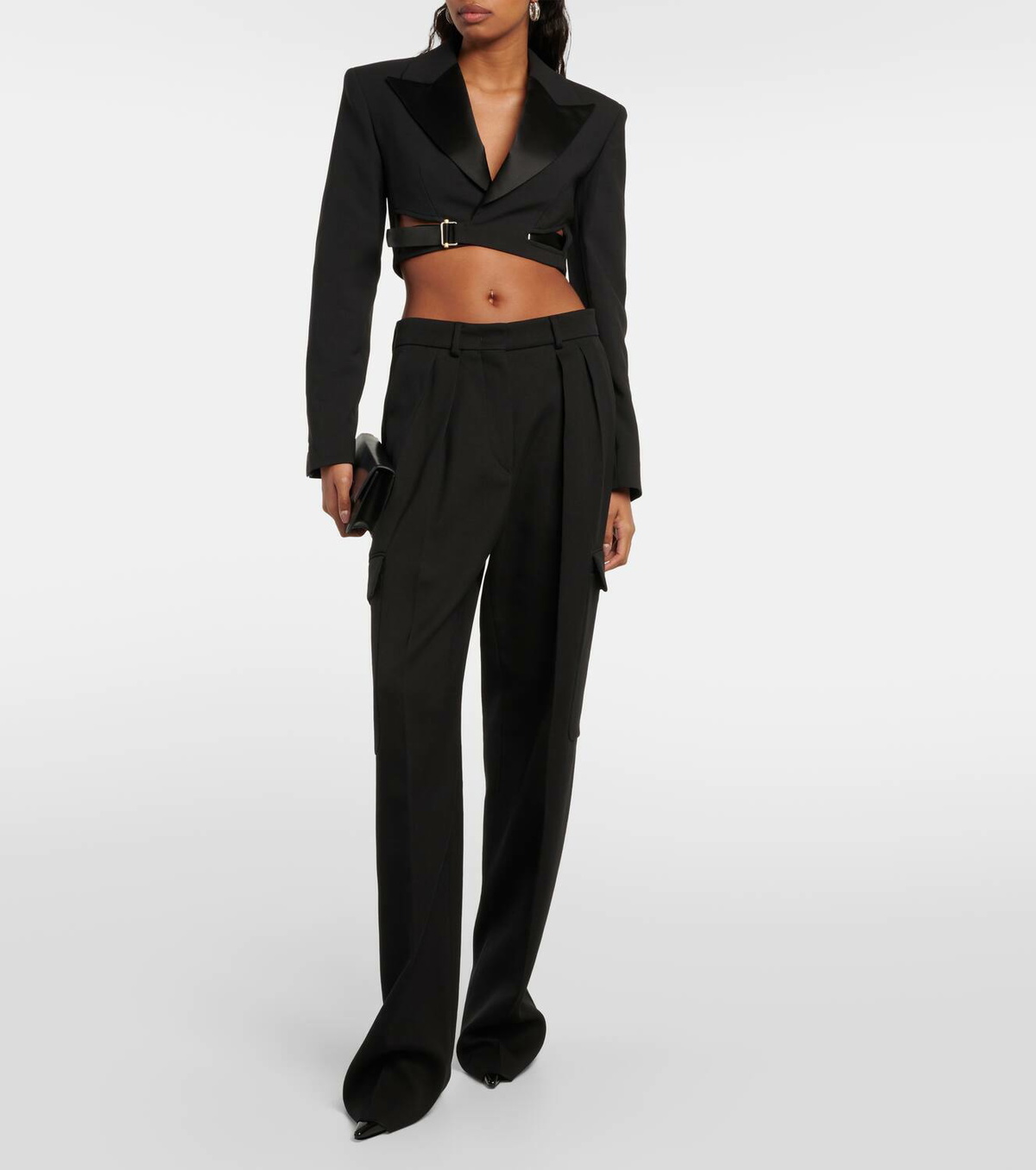 Dion Lee Buckle-detail cropped blazer