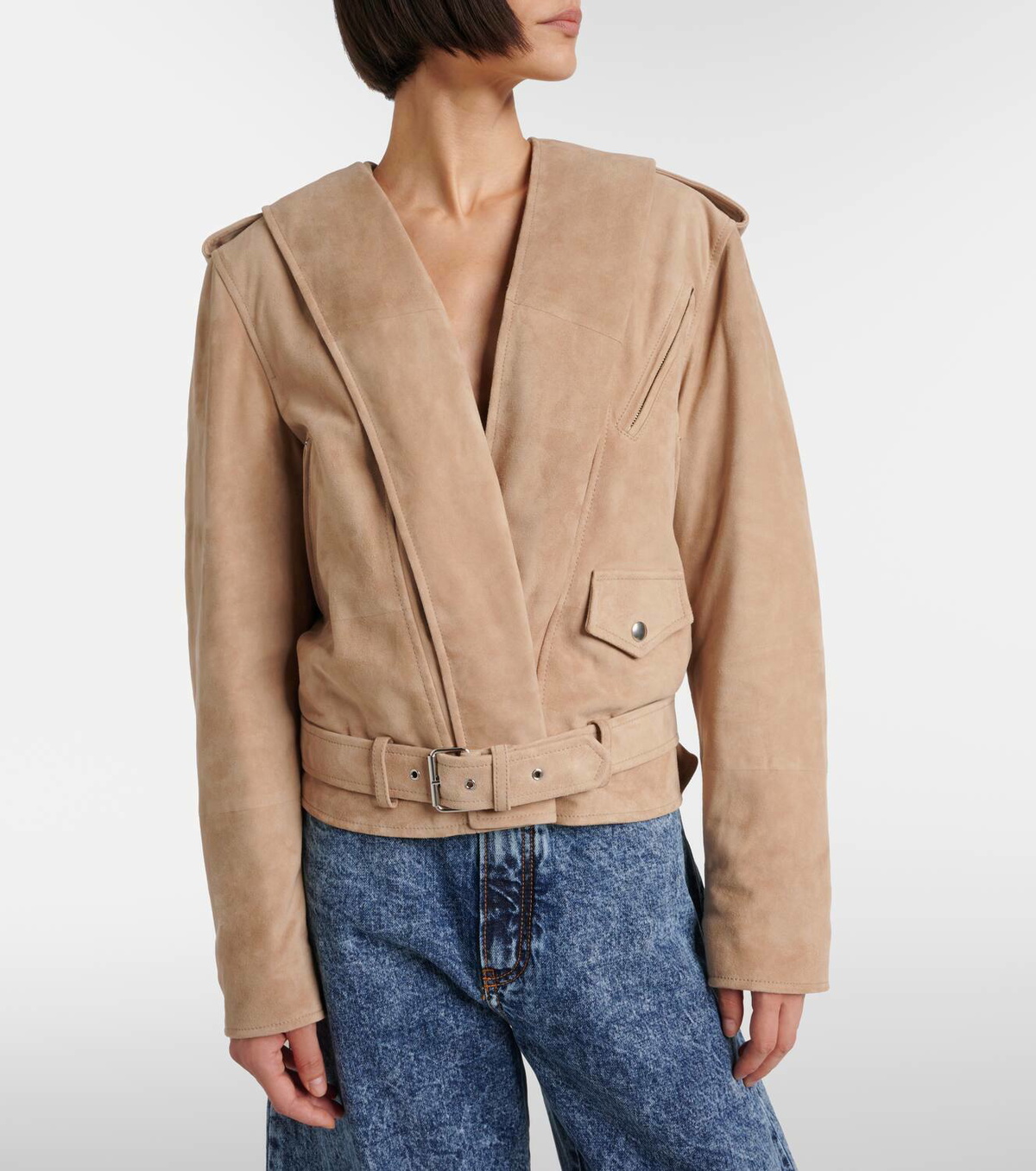 Alaïa Suede biker jacket