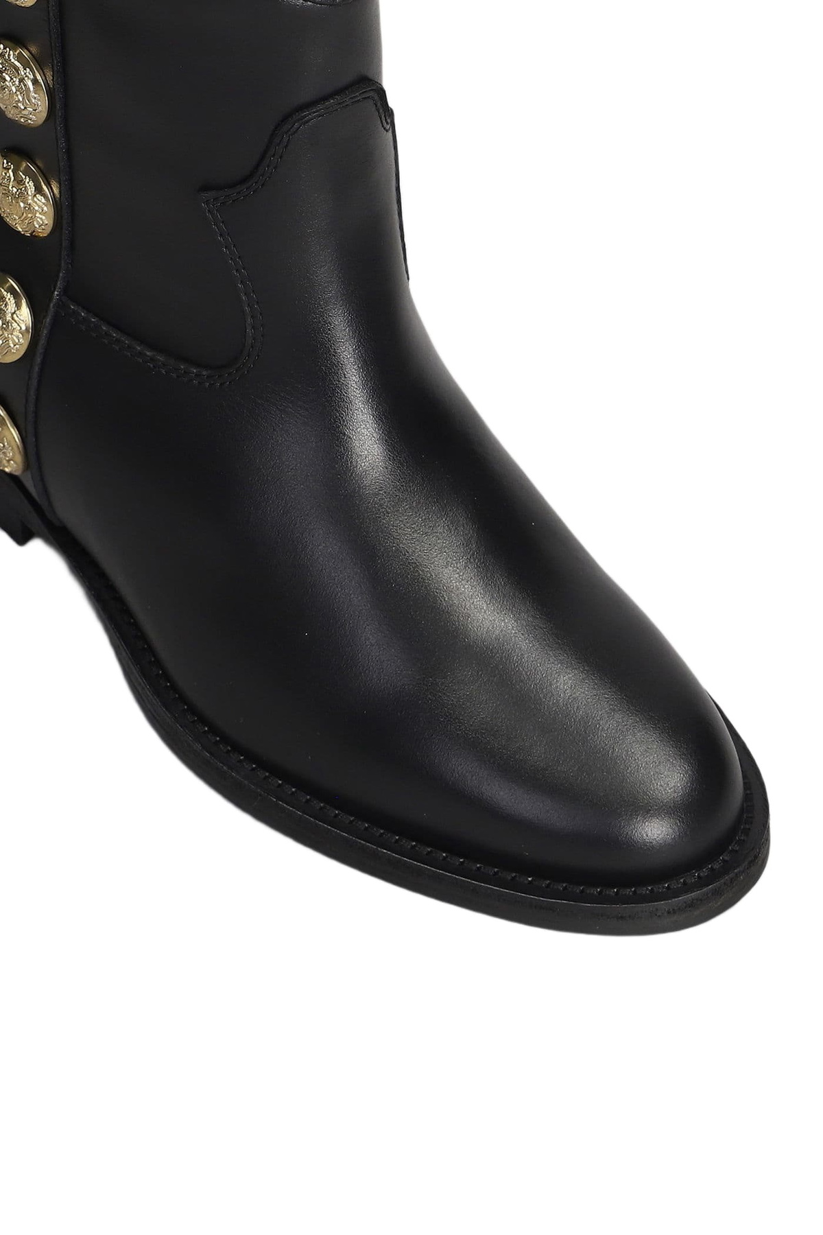 Via Roma 15 Ankle Boots Inside Wedge In Black Leather
