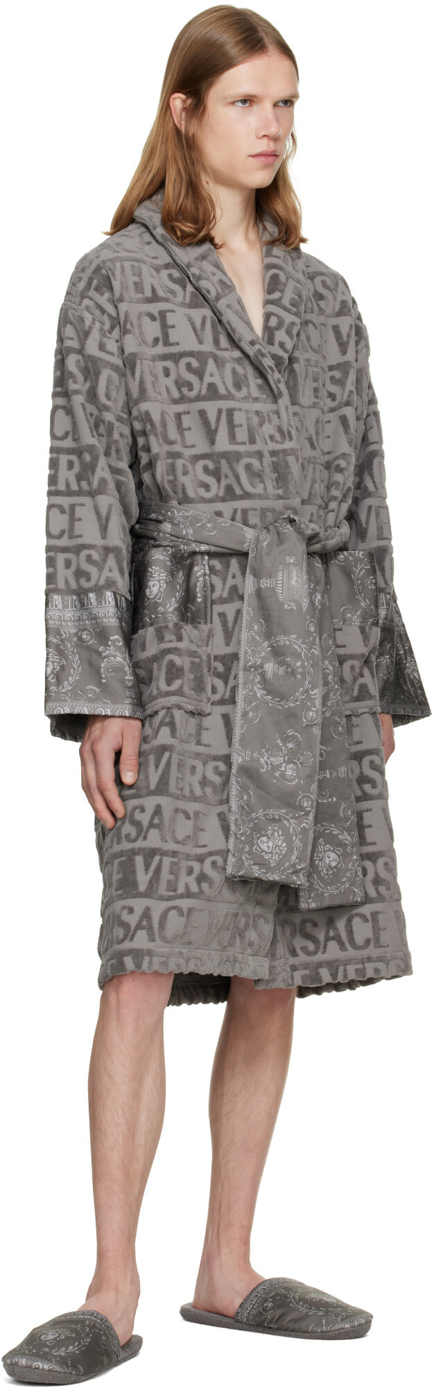 Versace Gray 'I Heart Baroque' Bathrobe