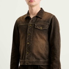 Carter Young Men's Arch Denim Jacket in Brown Overdye