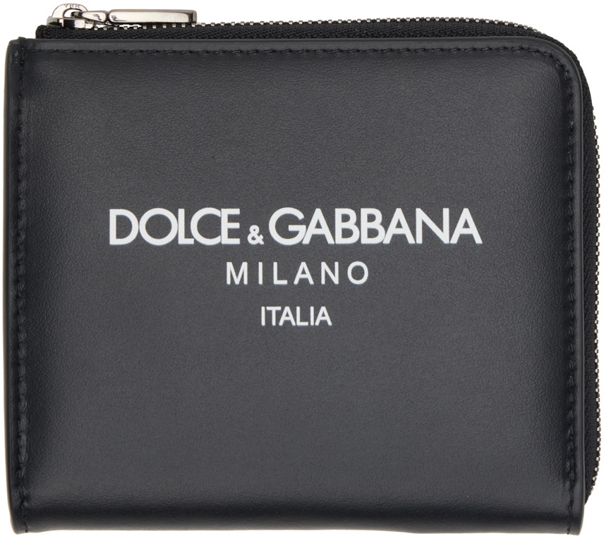 Dolce & Gabbana Black Leather Card Holder Women