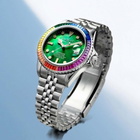 Duxot Atlantica 40 Rainbow Automatic Green Dial Mens Watch DX-2077-66