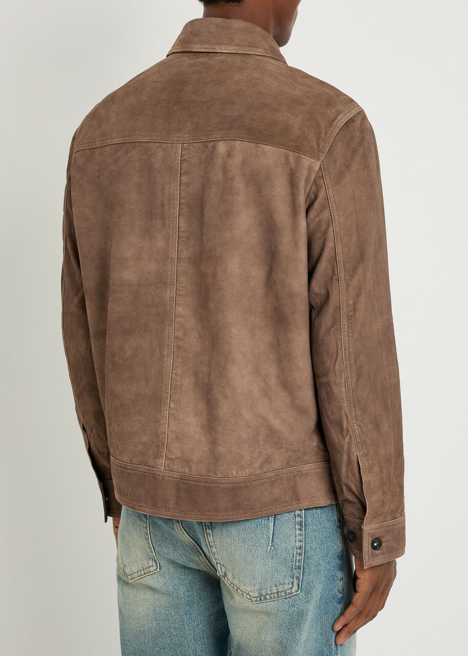 Rag & Bone Suede Overshirt Brown
