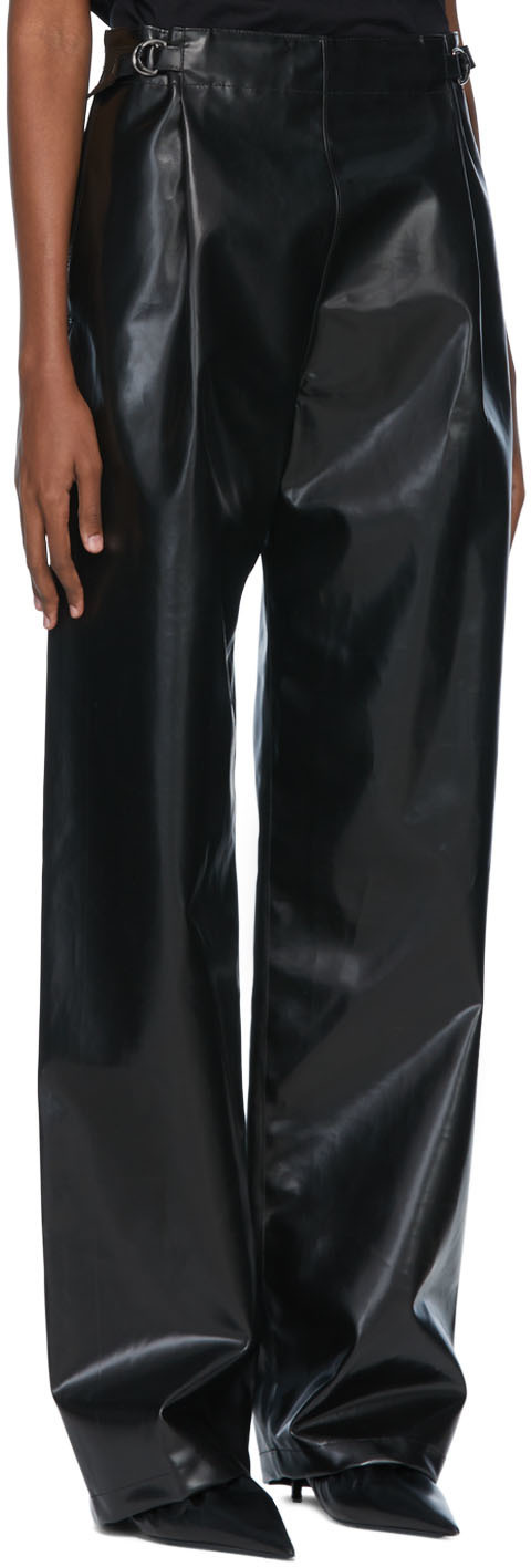 Black rubber pants cheap
