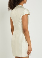 DE LA Vali Zena Darted Crepe Mini Dress Ivory