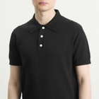 Casablanca Men's Pointelle Monogram Polo in Black