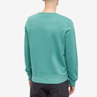 Maison Kitsuné Men's Fox Head Patch Regular Crew Sweat in Teal Grey