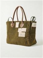 KAPITAL - #4 MILK BAG Small Leather-Trimmed Embellished Canvas Tote Bag
