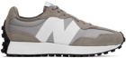 New Balance Gray 327 Low-Top Sneakers