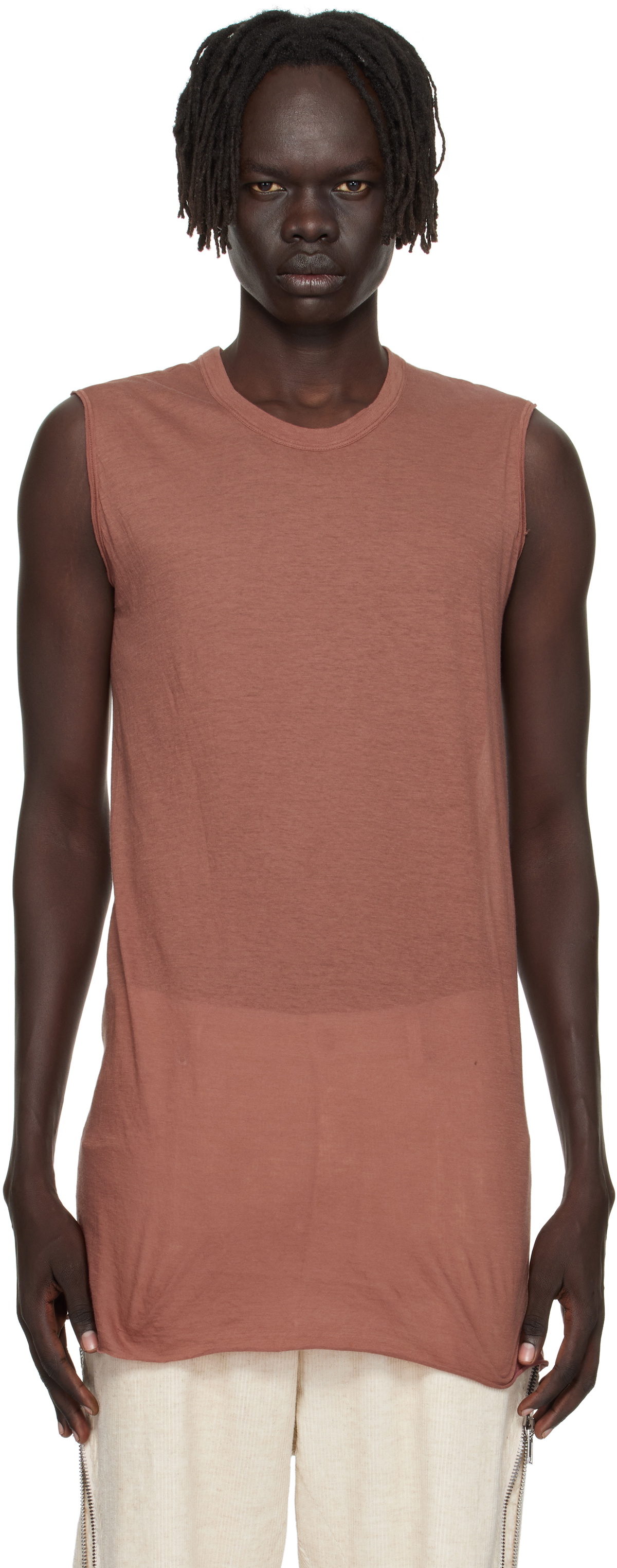 Rick Owens Grey Moncler Edition Logo Tank Top Rick Owens