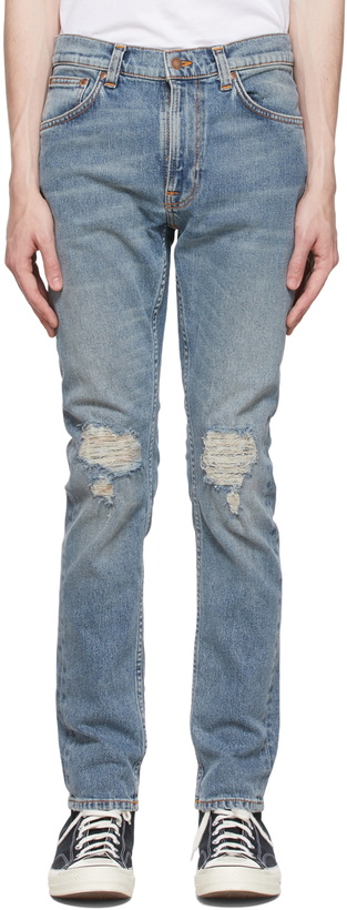 Photo: Nudie Jeans Blue Lean Dean Jeans