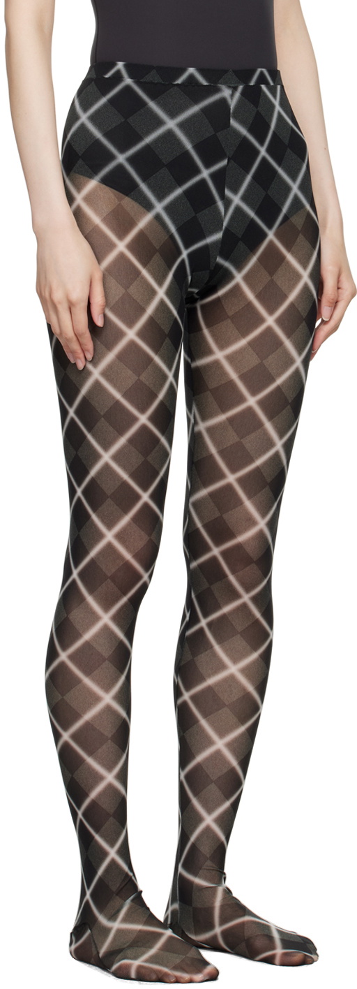 Paula Canovas Del Vas Black Argyle Tights