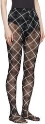 Paula Canovas Del Vas Black Argyle Tights