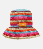 Etro - Striped raffia bucket hat