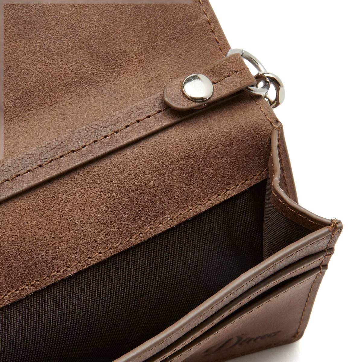 【Dime】Chain Leather Wallet 送料・関税込み Dime Men's Chain Leather Wallet in Brown Dime