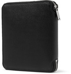 SAINT LAURENT - Pebble-Grain Leather Zip-Around Wallet - Black