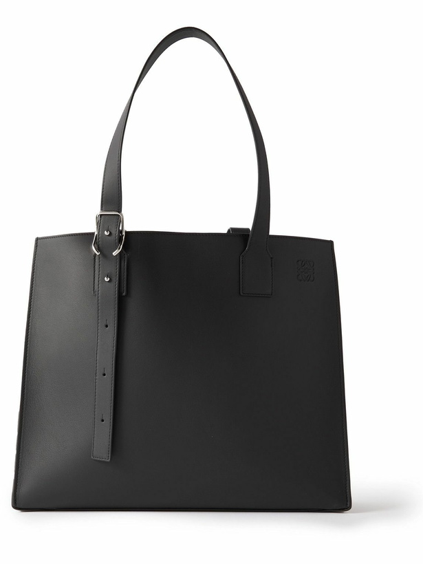 Photo: Loewe - Logo-Debossed Leather Tote Bag