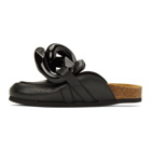 JW Anderson Black Curb Chain Slipper