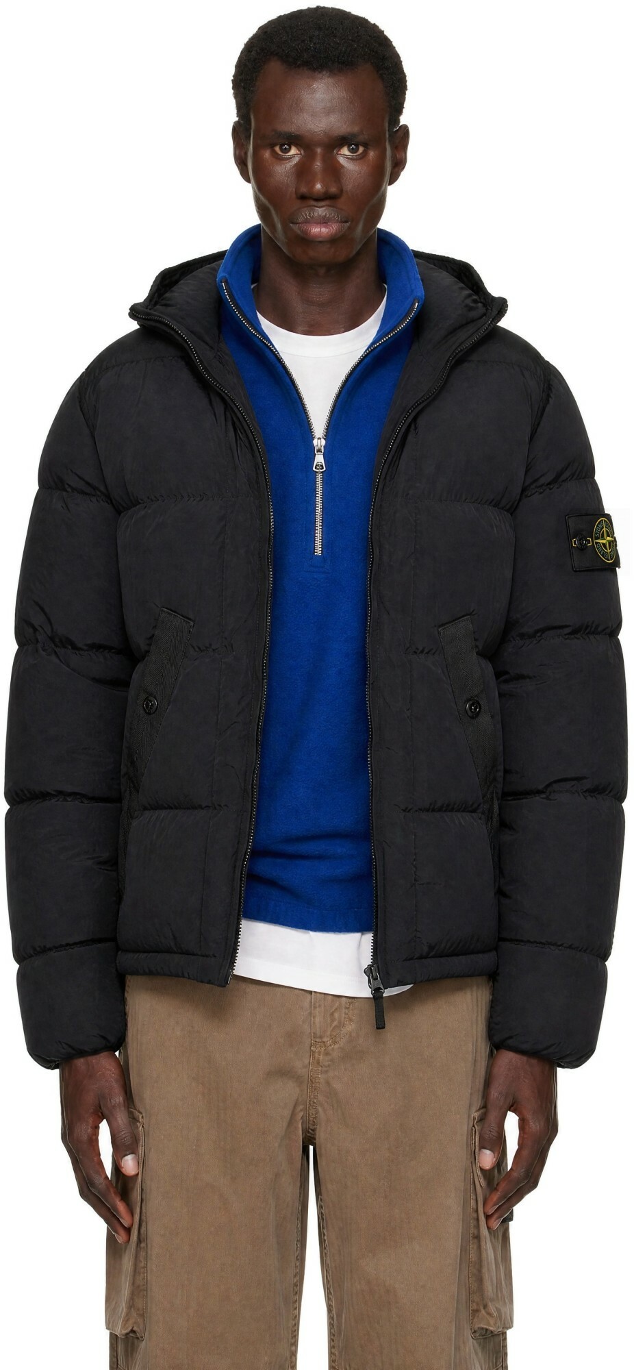 Stone Island Purple Seamless Tunnel Down Jacket Stone Island