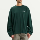 Acne Studios Men's Edden Small Venice Logo Long Sleeve T-Shirt in Dark Green