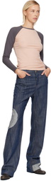 Edward Cuming Indigo Circle Window Jeans