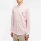 Polo Ralph Lauren Men's Button Down Pique Shirt in Garden Pink