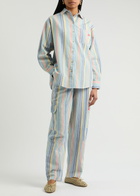 Damson Madder Skyla Striped Cotton-blend Shirt Multicoloured