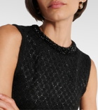 Max Mara Novara feather-trimmed minidress