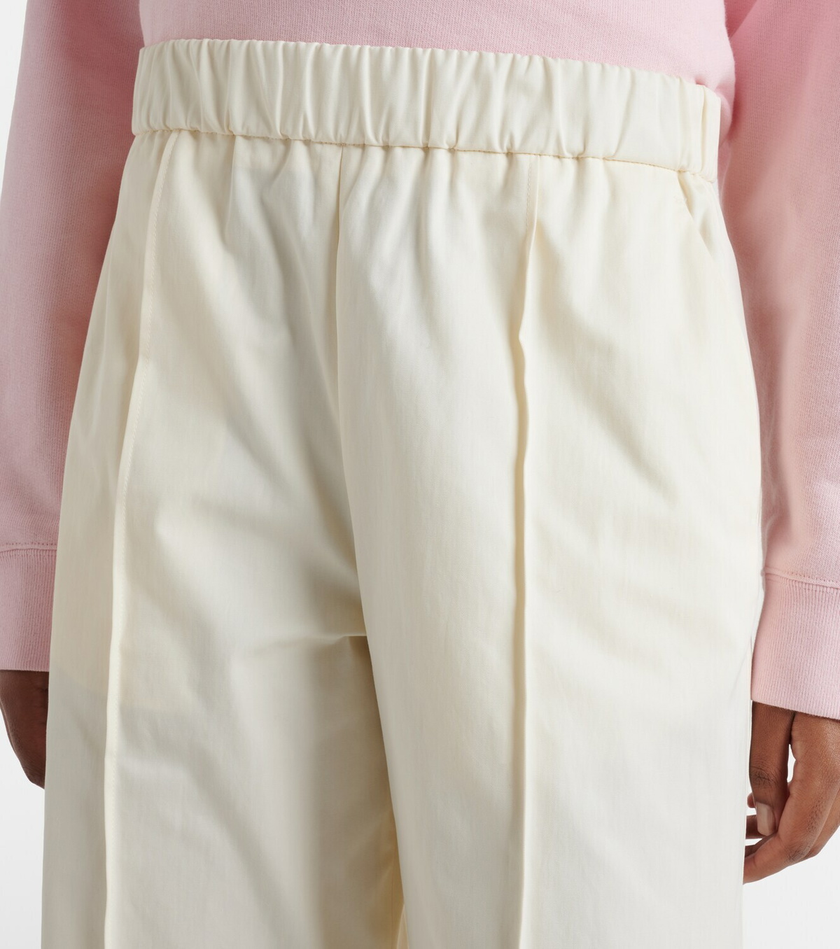 Jil Sander Pleated cotton wide-leg pants