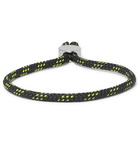 Alice Made This - Bradshaw Striped Cord and Stainless Steel Bracelet - Black