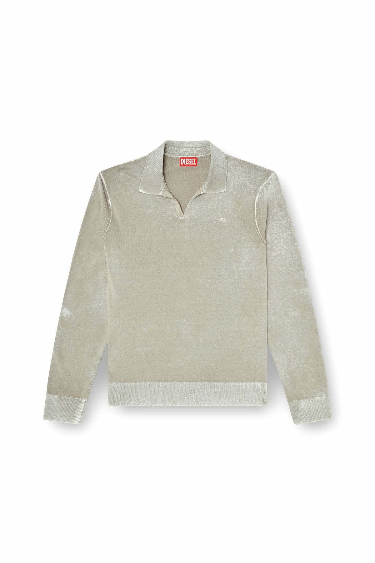 Diesel Polo jumper with faded reverse print - Knitwear - Man -