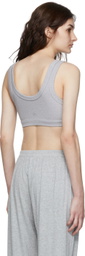 Alo Gray Polyester Sport Bra