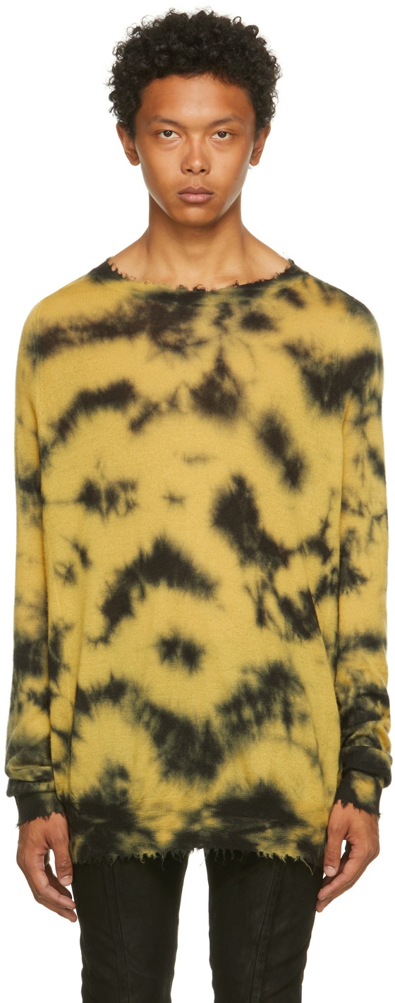 FREI-MUT Yellow & Black Cashmere Edge Sweater