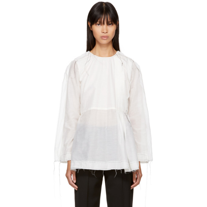 Sara Lanzi Ecru Winglet Blouse