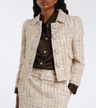 Shushu/Tong Checked cotton-blend cropped jacket