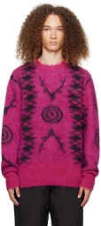 South2 West8 Pink Jacquard Sweater