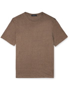 ERMENEGILDO ZEGNA - Linen T-Shirt - Brown - IT 46