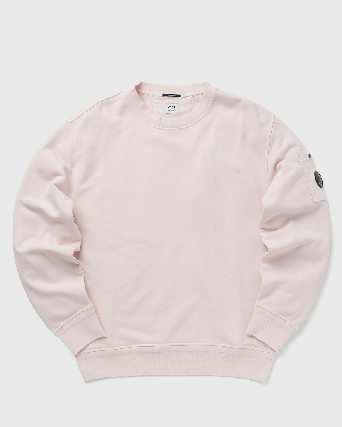 C.P. Company Cotton Diagonal Fleece Sweatshirts Crewneck Pink