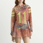 Paolina Russo Women's Long Sleeve Short Dress in Muddy Orange