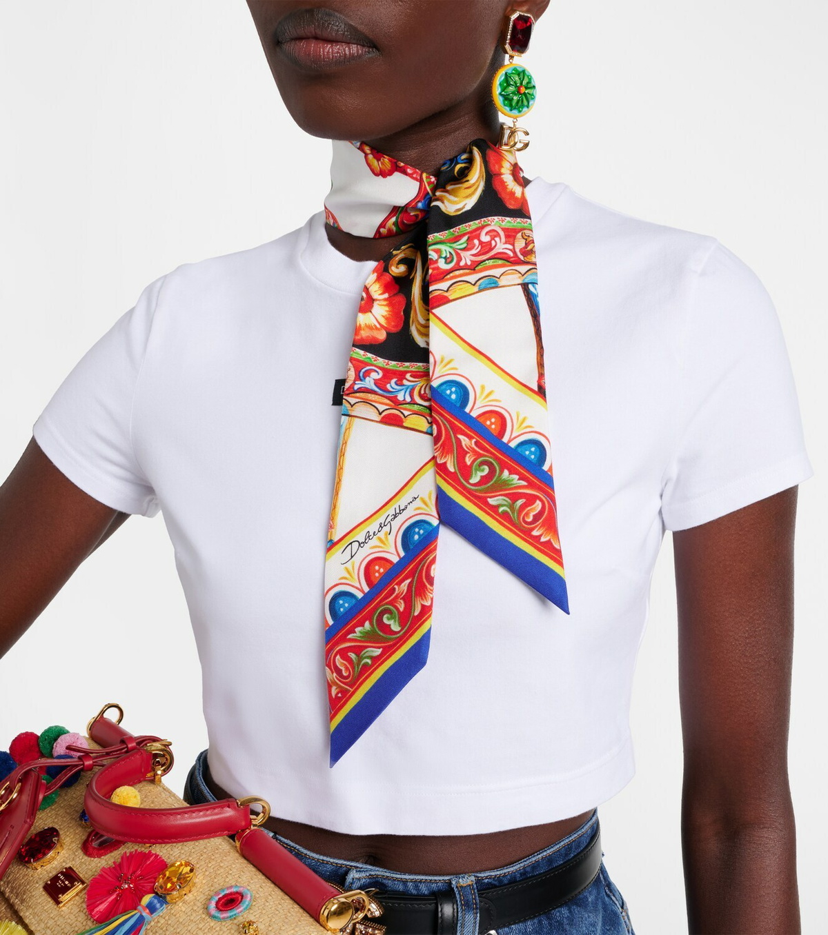 Dolce&Gabbana Carretto silk twill scarf