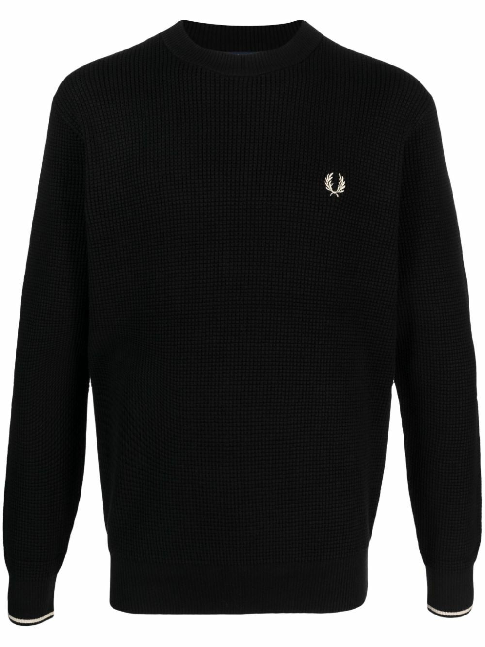 FRED PERRY - Logo Cotton Crewneck Jumper