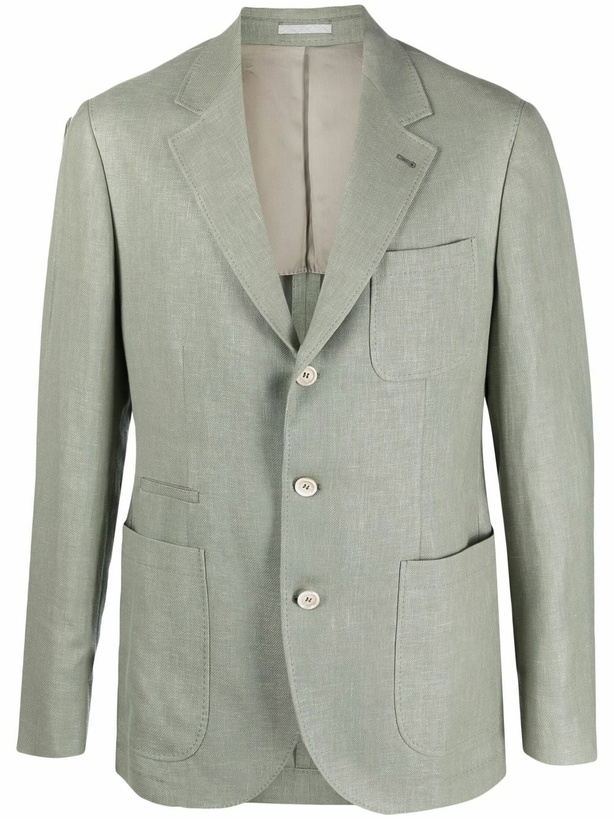 Photo: BRUNELLO CUCINELLI - Linen-blend Single-breasted Blazer Jacket