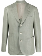 BRUNELLO CUCINELLI - Linen-blend Single-breasted Blazer Jacket