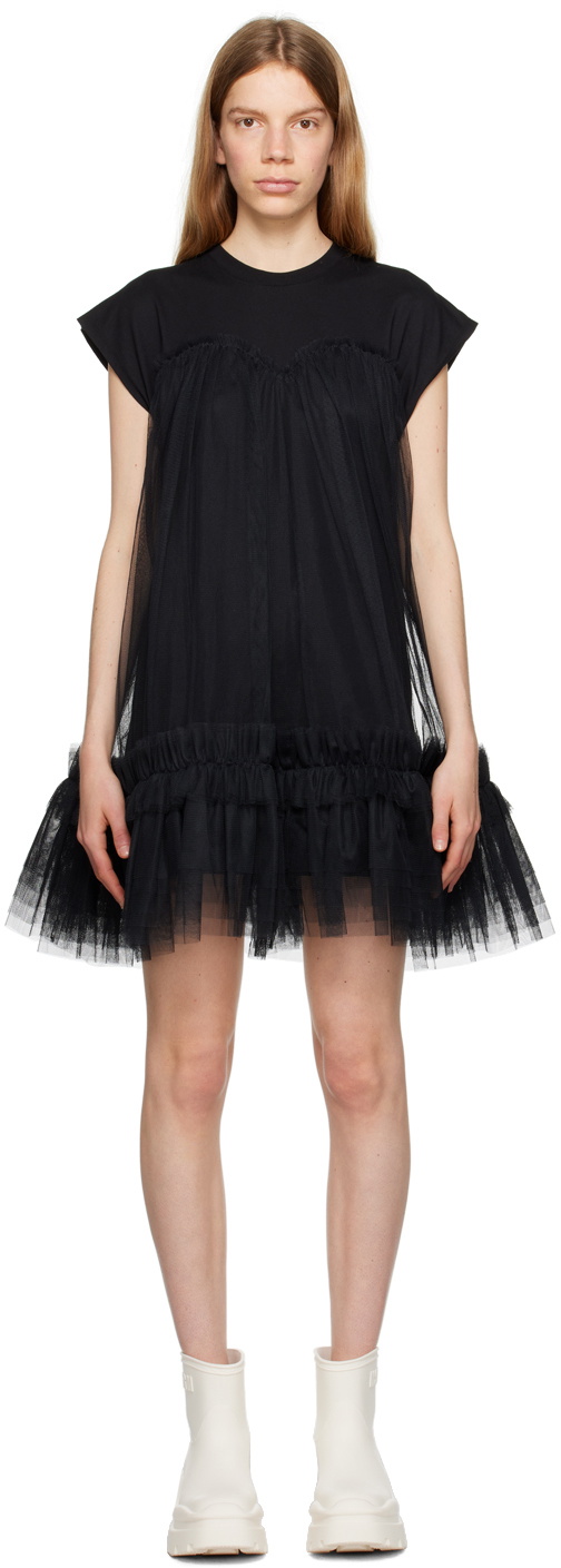 MSGM Black Layered Minidress MSGM