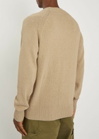 Les Deux Brad Logo-embroidered Cotton-blend Jumper Beige