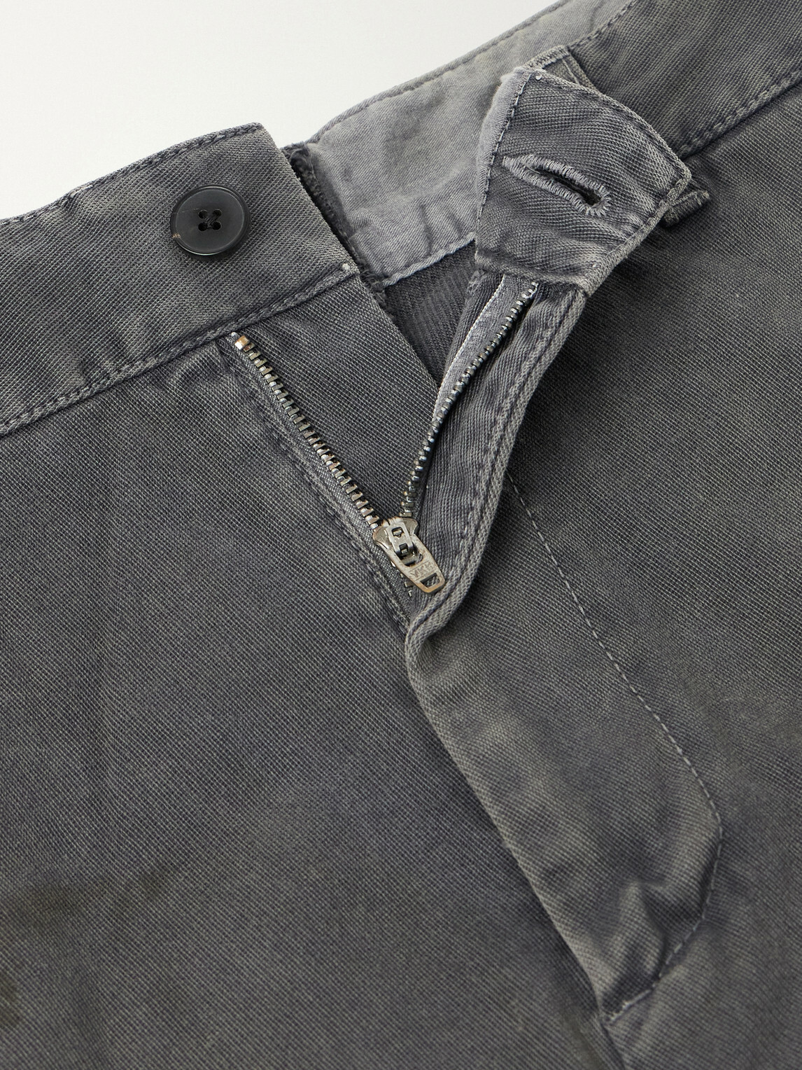 Enfants Riches Déprimés - Antique Work Straight-Leg Distressed Cotton Trousers - Gray