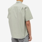 FrizmWORKS Men's Double Pocket Short Sleeve Shirt in Ash Grey