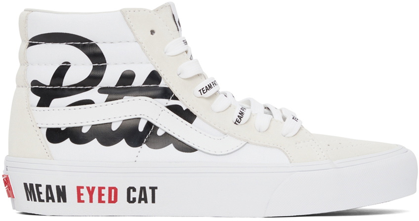 Vans White Patta Edition Vault Mean Eyed Cat SK8 HI Sneakers Vans