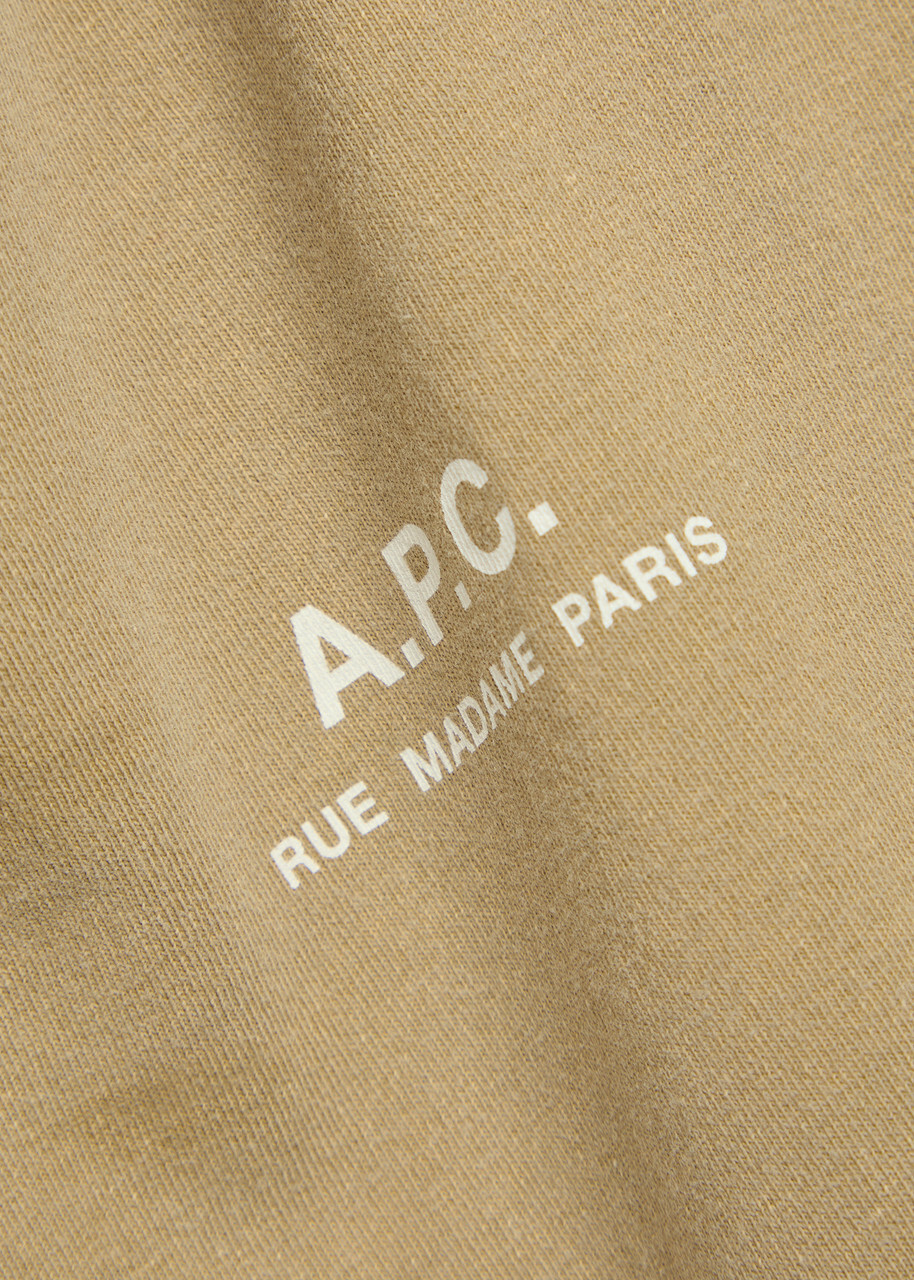 A.P.C. Logo-print Cotton T-shirt Khaki